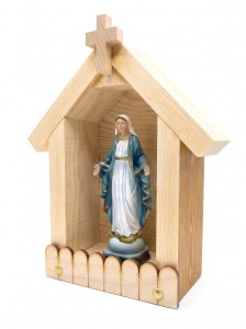 Kapliczka Domowa Drewniana Jasna 27 cm