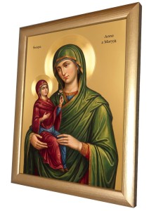 Obraz święta Anna z Maryją Ikoniczny Styl