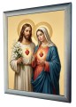 Ceramiczny obraz religijny z Najświętszym Sercem Jezusa i Niepokalanym Sercem Maryi – elegancka dekoracja sakralna pełna symboliki wiary i nadziei.jpg