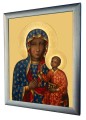 Ceramiczny obraz religijny przedstawiający Matkę Boską Częstochowską w stylu klasycznej ikony chrześcijańskiej.jpg