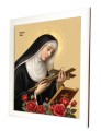 Święta Rita obraz religijny do powieszenia – ceramika, drewniana rama, styl ikoniczny i renesansowy.jpg