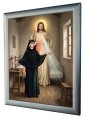 Obraz Swieta Faustyna Kowalska i Jezus Milosierny ceramiczny obraz religijny w drewnianej ramie.jpg