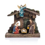 Szopka bożonarodzeniowa Classic 15 cm – Święta Rodzina z aniołem