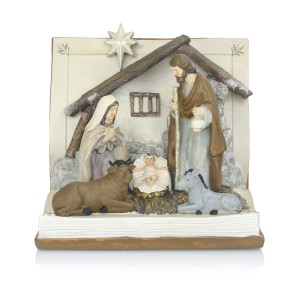Szopka bożonarodzeniowa Favola 14 cm z LED – Święta Rodzina