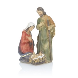 Święta Rodzina Favola 15 cm – figurka z Dzieciątkiem w żłóbku