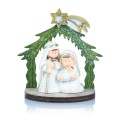 Święta Rodzina Favola 7 cm w zielonej stajence