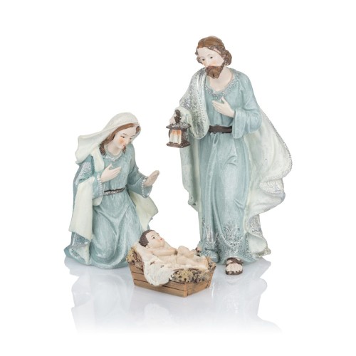 Błękitna Święta Rodzina Favola 17,5 cm – trzy figurki