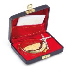 Bursa zamszowa z cyborium IHS – 8 × 9 × 2,5 cm