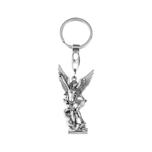 Brelok św. Michał Archanioł – metalowa figurka 6 cm
