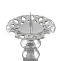 Lichtarz mosiężny niklowany 40 cm – zdjęcie 2