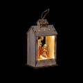 Zapalone podświetlenie lampionu Favola 19 cm – ujęcie ukośne na ciemnym tle