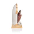 Boczny widok figurki Świętej Rodziny Favola 23 cm z ozdobnym łukiem