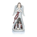 Święta Rodzina Favola 25 cm – podświetlany anioł z żywicy
