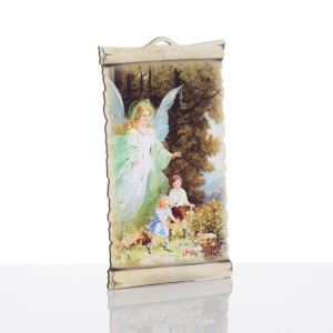 Anioł Stróż nad dziećmi – obrazek ścienny 15 × 19 cm