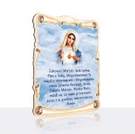 Serce Maryi z modlitwą Zdrowaś Maryjo – obrazek 16 × 22 cm