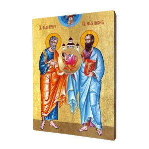 Ikona złocona święci Piotr i Paweł